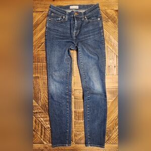 Madewell High Riser Skinny Jeans Dark Wash Size 26
